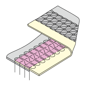 Lap seaming with tape insert