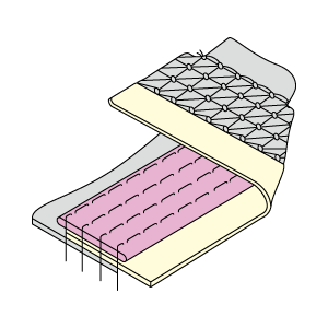 Lap seaming with tape Attaching