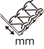 Overedge width